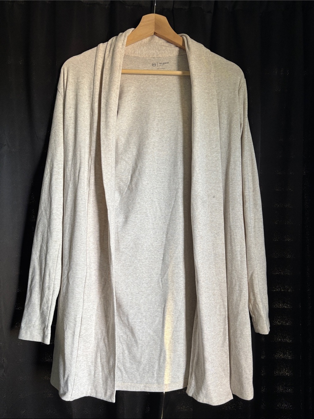 Ag Adriano Goldschmied Light Gray Open-Front Cardigan